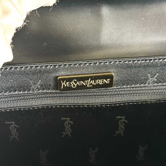 Vintage YSL Yves Saint Laurent Black Box Leather Top Handle Bag - Picture 15 of 16
